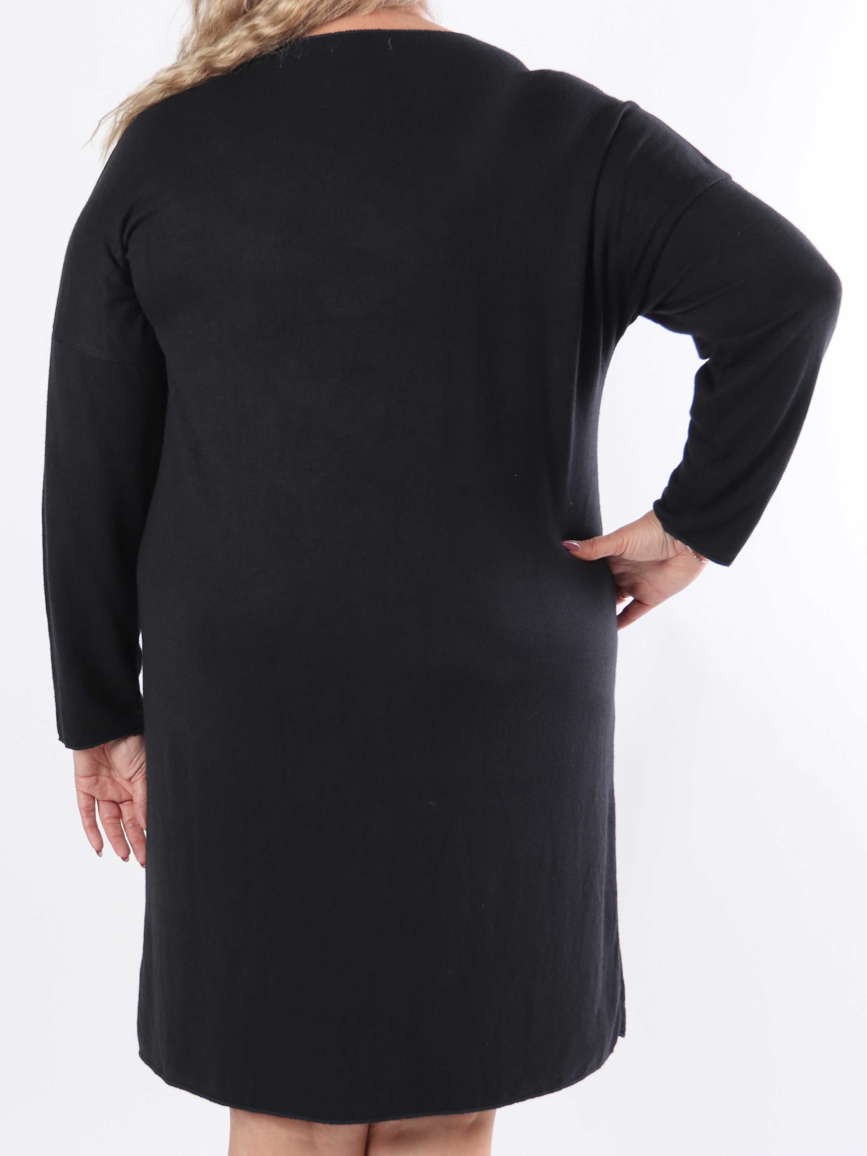 Djamila Long - Mega mjuk plus size-klänning i viskos med v-ringning